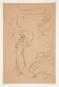 Estudo de figuras, possivelmente para Próspero em de Edwin Austin Abbey