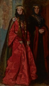 Goneril e Regan, Rei Lear, Ato I, Cena I de Edwin Austin Abbey