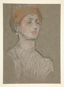 Cabeça de mulher, Coroação de Eduardo VII. de Edwin Austin Abbey