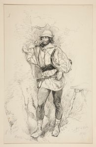Jacques, ilustração para o Acto II, Cena v, As You Like It de Edwin Austin Abbey