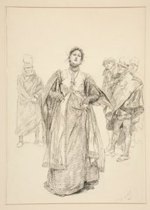 Katharina, ilustração para Ato I, Cena i, Taming of the Shrew de Edwin Austin Abbey