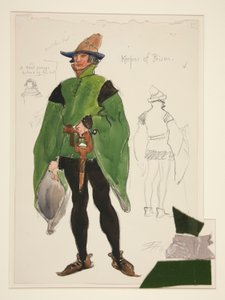 Guardião da Prisão, esboço de fantasia para Henry Irving de Edwin Austin Abbey