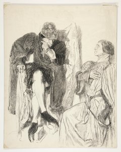 Rei Luís XI - Acto III, Cena III, Rei Henrique VI (Parte III) de Edwin Austin Abbey