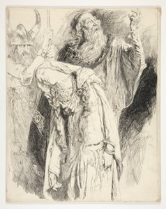 Lear com Cordelia morta nos seus braços, Acto V, Cena III, Rei Lear de Edwin Austin Abbey