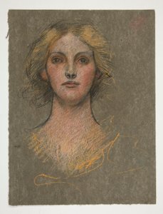 Retrato de uma jovem mulher de Edwin Austin Abbey