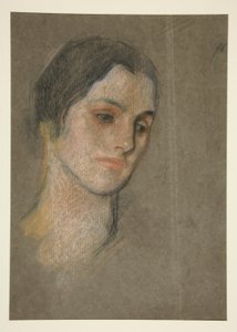 Retrato de uma mulher não identificada de Edwin Austin Abbey