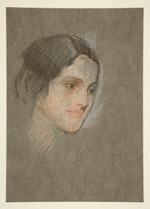 Retrato de uma mulher não identificada de Edwin Austin Abbey