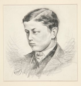Retrato de um rapazinho não identificado de Edwin Austin Abbey
