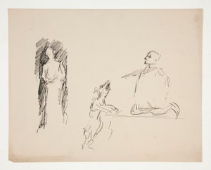 Folha de estudos de figuras de Edwin Austin Abbey
