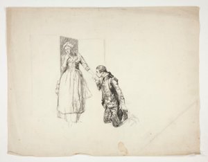 Esboço para Oliver Goldsmith de Edwin Austin Abbey