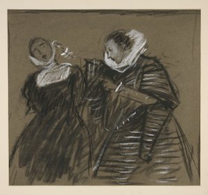 Esboço para domar a Musa (?) de Edwin Austin Abbey