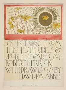 Esboço para uma ilustração para Selecções da Poesia de Robert Herrick (livro publicado por Harper em 1882, anteriormente publicado em Harper de Edwin Austin Abbey