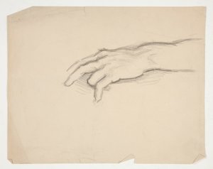 Esboço de uma mão de Edwin Austin Abbey