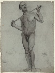 Esboço de um nu masculino (desenho de estúdio)