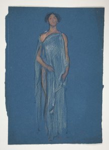 Esboço de uma mulher - estudo de trajes para uma peça de teatro? de Edwin Austin Abbey