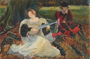 Estudos para de Edwin Austin Abbey