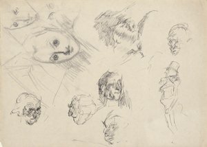 Estudos de cabeças de Edwin Austin Abbey