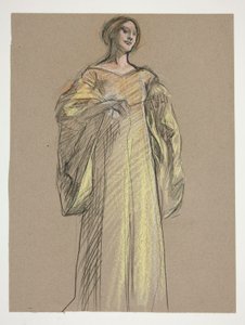 Estudo para Fiametta de Edwin Austin Abbey
