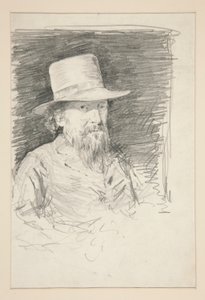 Estudo para o General Meade: esboço de mural para o edifício da capital do estado em Harrisburg, Pennsylvania, 1902-1911 (completado por John Singer Sargent) de Edwin Austin Abbey