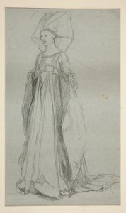 Estudo para Lady Ana, para o Rei Ricardo III (?) de Edwin Austin Abbey