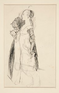 Estudo para a educação de Isabella (pintura a óleo) de Edwin Austin Abbey