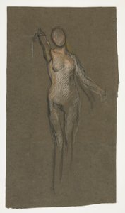 Estudo para figura central em de Edwin Austin Abbey