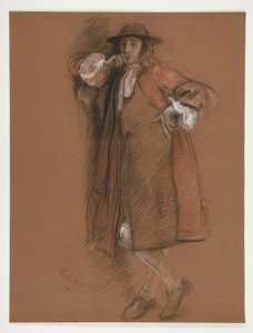 Estudo para figura à esquerda em de Edwin Austin Abbey