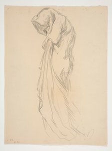 Estudo para figura de 12 meia-noite em de Edwin Austin Abbey