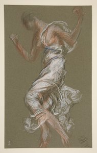 Estudo para figura de 1 pm em de Edwin Austin Abbey