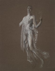 Estudo para figura de 5 am(?) em de Edwin Austin Abbey