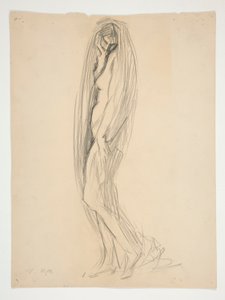 Estudo para figura de 19 horas para de Edwin Austin Abbey