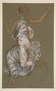 Estudo para figura de 9 da manhã em de Edwin Austin Abbey