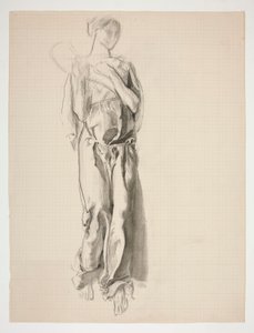 Estudo para figura de Abundância no mural, Ciência Revelando os Tesouros da Terra, no edifício do Capitólio do Estado em Harrisburg, Pennsylvania de Edwin Austin Abbey