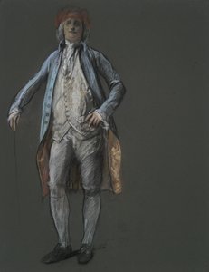Estudo para figura de Benjamin Franklin em de Edwin Austin Abbey