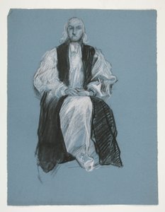 Estudo para figura do Bispo William White, em de Edwin Austin Abbey