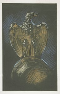 Estudo para a decoração da coluna da águia em de Edwin Austin Abbey
