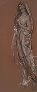 Estudo para a figura de 4 da manhã(?) em de Edwin Austin Abbey