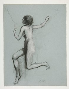 Estudo para a figura das 9 da manhã em de Edwin Austin Abbey