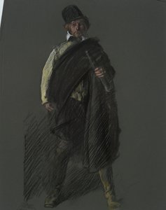Estudo para a figura do Capitão Peter Minuit, em de Edwin Austin Abbey