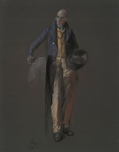 Estudo para a figura de Stephan Girard, em de Edwin Austin Abbey