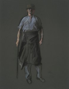 Estudo para a figura de um Trabalhador, em de Edwin Austin Abbey