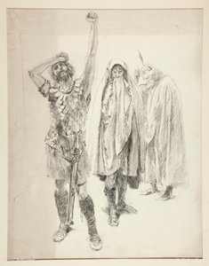 Estudo para peça não identificada de Shakespeare de Edwin Austin Abbey