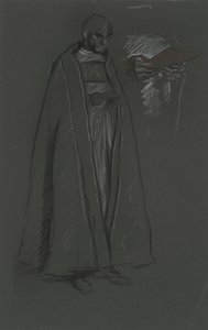 Estudo do Bispo para a Coroação de Eduardo VII de Edwin Austin Abbey