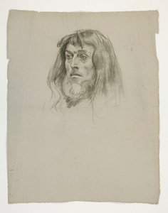 Estudo de uma cabeça para o Rei Arthur de Edwin Austin Abbey