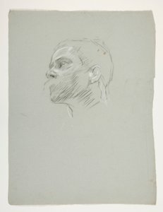 Estudo de uma cabeça, para o Rei Artur de Edwin Austin Abbey