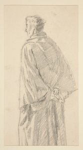 Estudo de um homem de manto de Edwin Austin Abbey