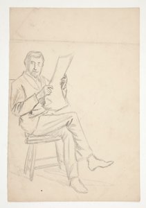 Estudo de uma leitura humana de Edwin Austin Abbey