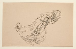 Estudo de um anjo (para vitrais? para teto?) de Edwin Austin Abbey