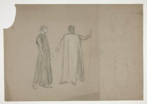 Dois números: estudo inicial para de Edwin Austin Abbey
