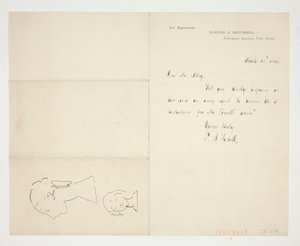 Dois esboços de um busto de Edwin Austin Abbey
